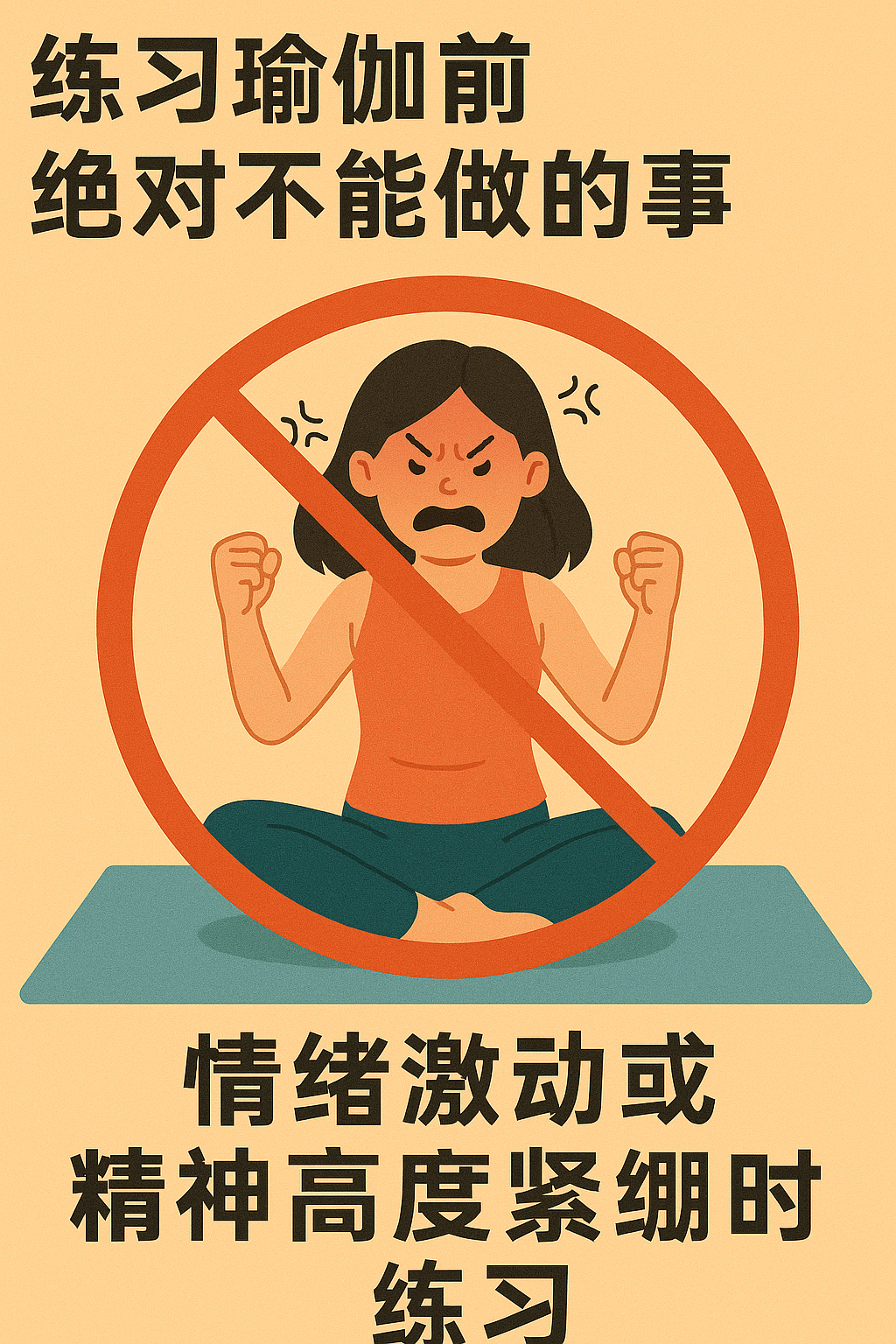 不能情绪激动或精神高度紧绷时练习