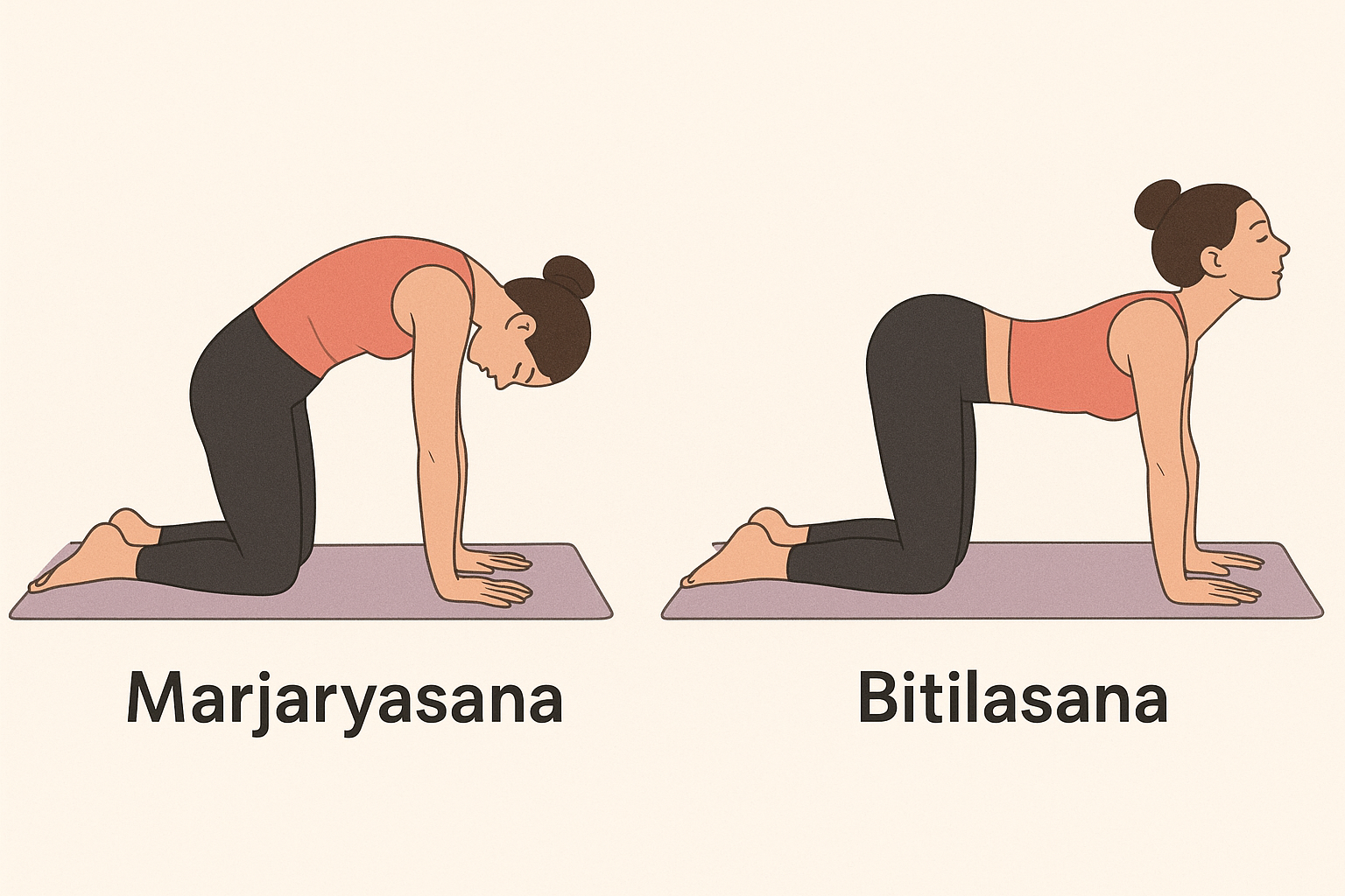 让身体成为庙宇:一场关于瑜伽体式的静心旅程 3 猫牛式 Marjaryasana & Bitilasana