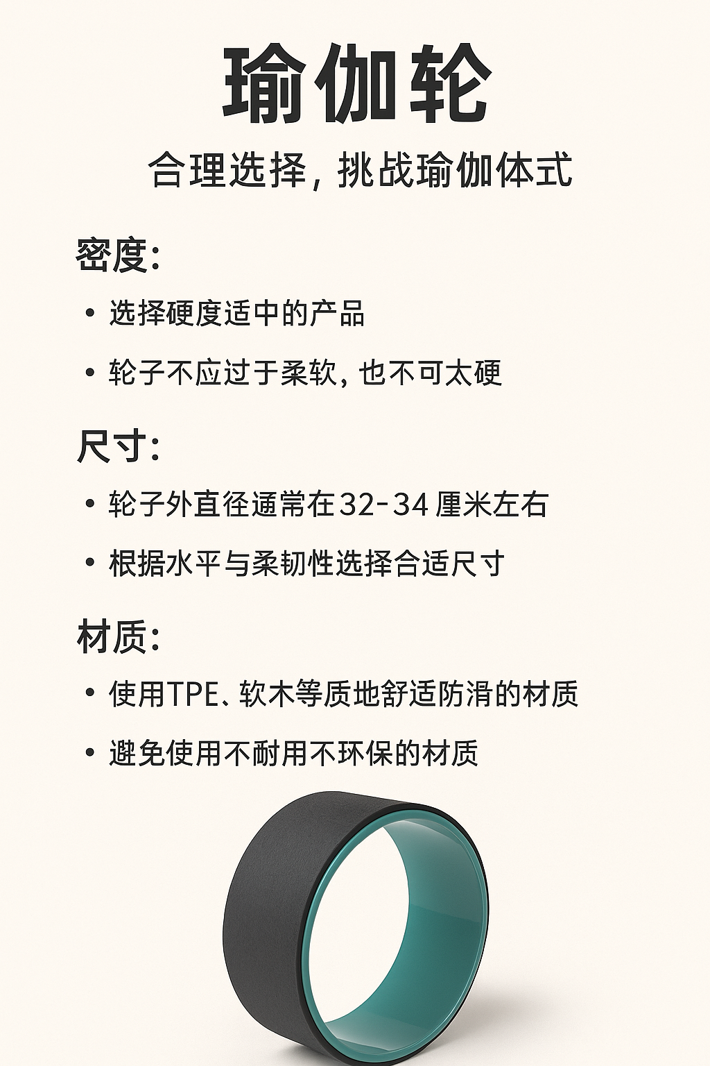 瑜伽练习必备工具清单:助你安全、有效又舒适地练习 6 瑜伽轮(Yoga Wheel)