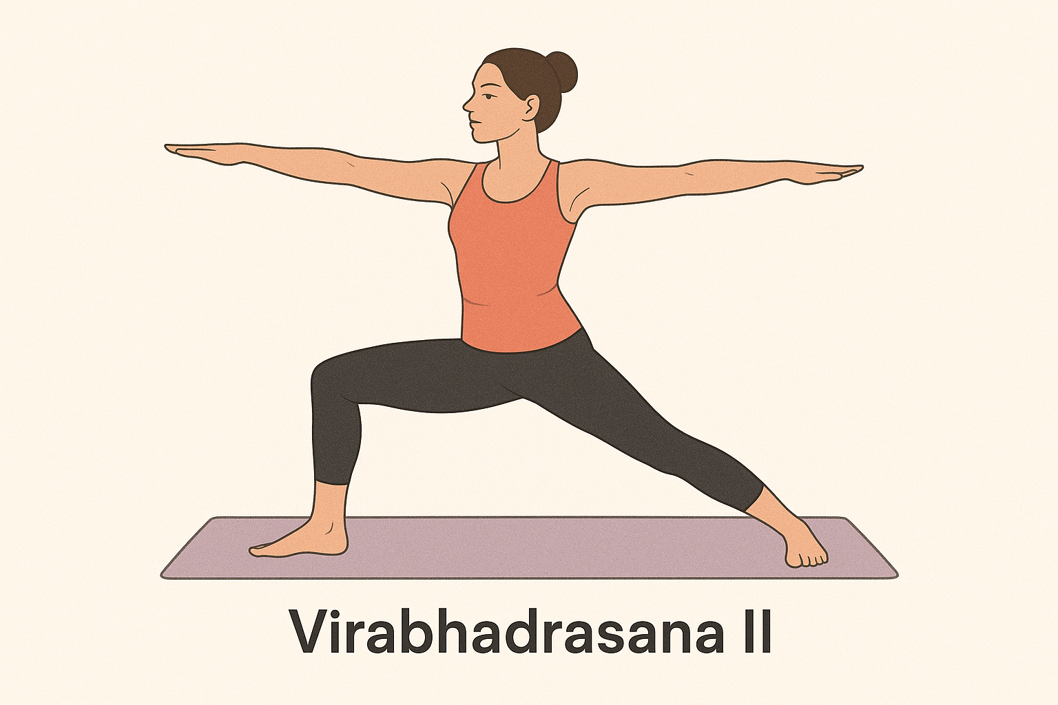 让身体成为庙宇:一场关于瑜伽体式的静心旅程 5 战士二式 Virabhadrasana II